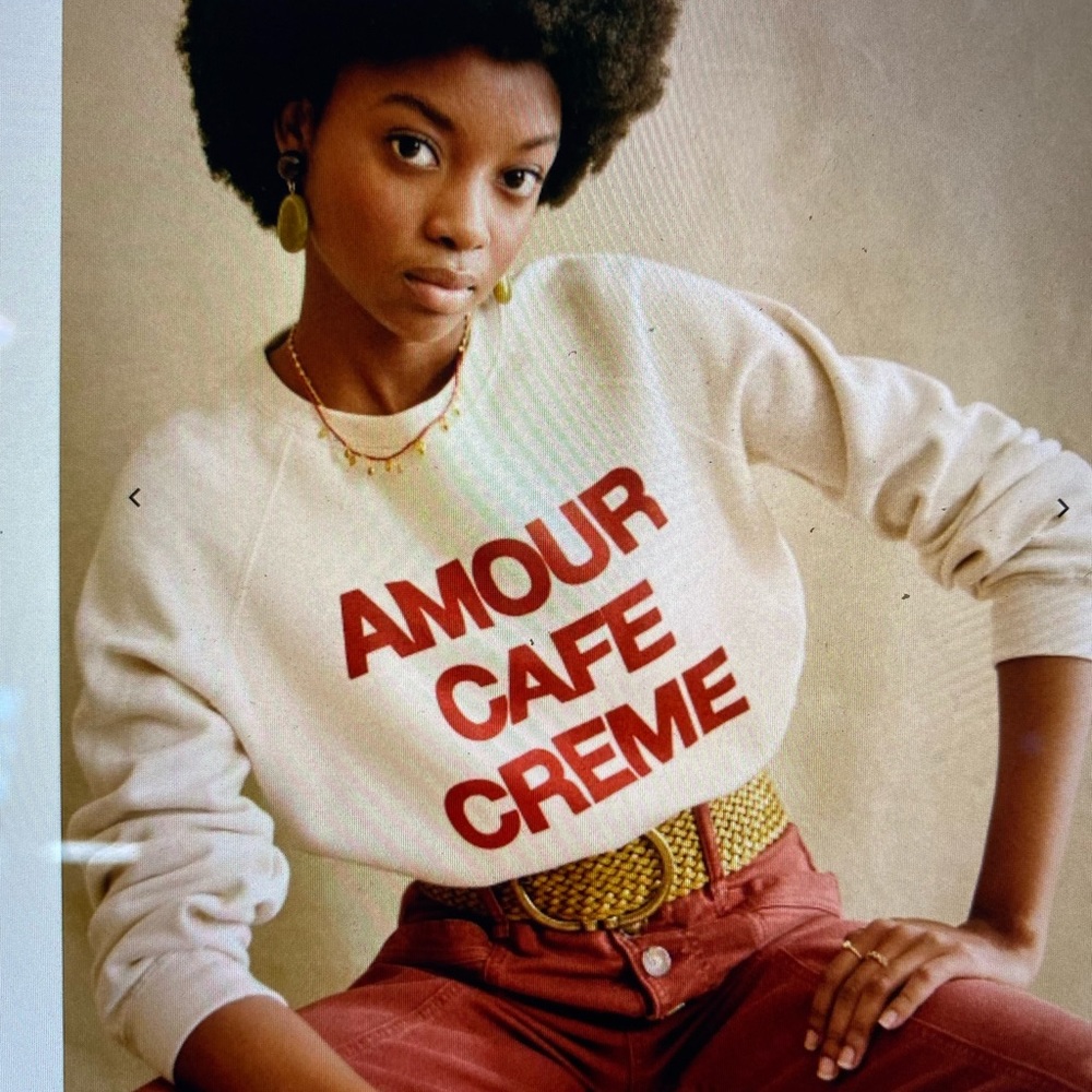 Sezane amour sweatshirt size medium worn once excellent condition